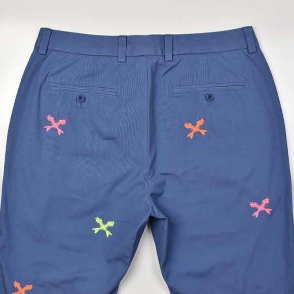 Vineyard Vines Slim Fit Breaker Pants Cross Fish Bones 32x32 - Picture 3 of 6